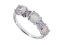 Кольцо, серебро 925, розовый кварц,циркон 001 02 21-03067 2010 г инфо 7228w.